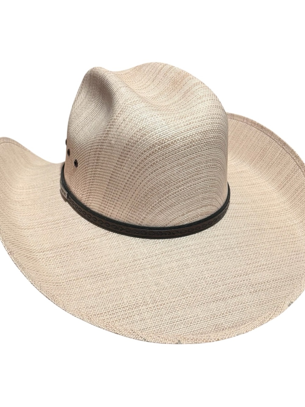 Men's Tombstone USA 7.5 Straw Western Cowboy Hat - Natural Made in Mexico